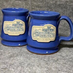 The Heartstone Inn Mugs - Eureka Springs AR - Deneen Pottery 2010 Mug - Lot of 2